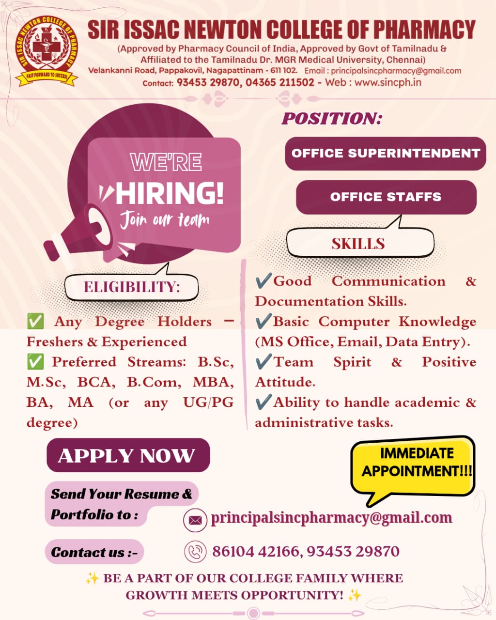 Job Vacancy